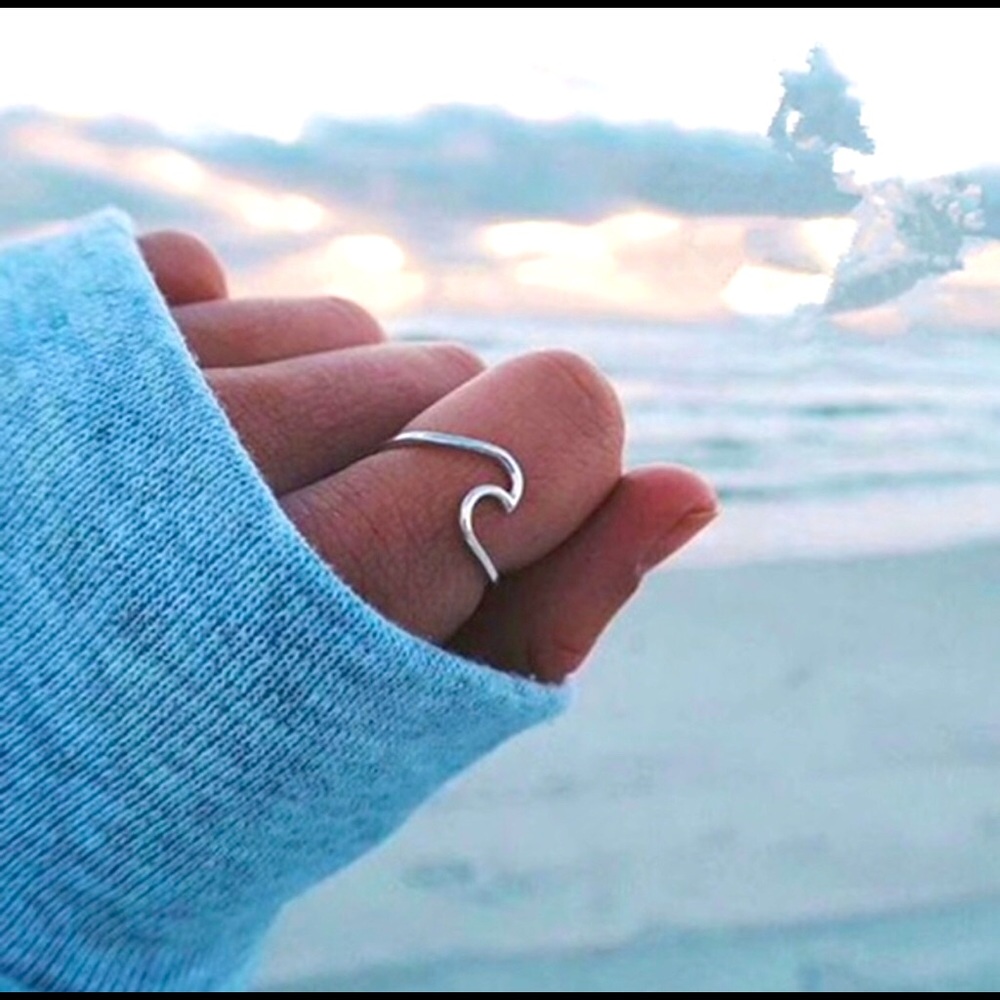 Ocean Wave Silver Ring